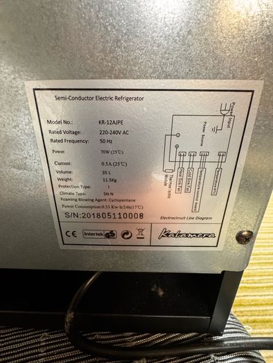 Wine fridge, cooling system, Kalamera KR-12ajpe