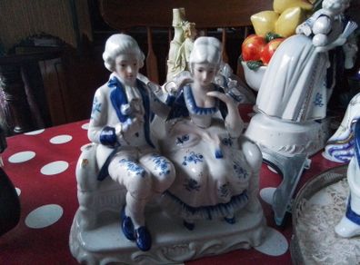 Victorian Couple Seated on Couch