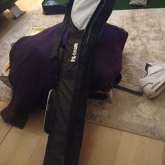 Golf pencil bag and putting mat