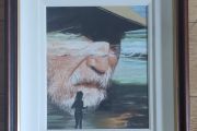 Original Framed Oil Painting - Old Man and the Sea/Renaissance
