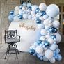 Blue Balloons Garland Arch Kit - 104Pcs Blue White Silver Balloon Arch Kit with Confetti Balloons for Boys Birthday Party, Baby Shower, Wedding, Christening, Graduation, Communion Decorations For Boys Image 10