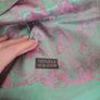 Silk scarf, in blue and pink pattern Image 4