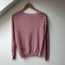 Part Two Chevron Knit Cardigan Sweater Red & Cream New With Tags (Size L) Image 5