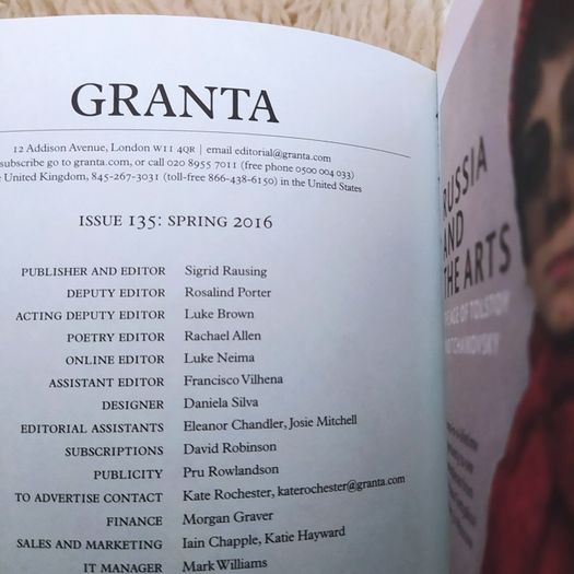 Granta/ 135/2016/ New Irish Writing