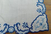vintage linen, linen traycloth, hand embroidery