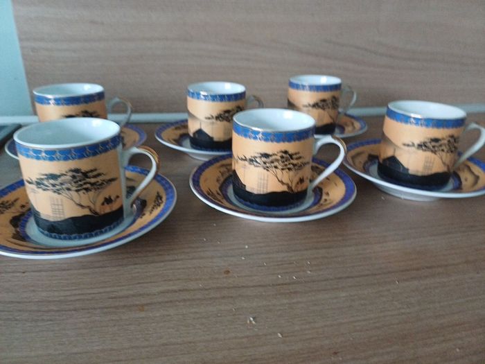 Vintage Yamasen China 24k Gold Expresso Cups
