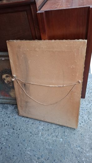 Antique holy statue and pictures