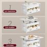 Adjustable Height Gas Cylinder Coffee Table with 2 Drawers Image 3