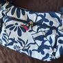 Brand New This is a Kipling Gabbie crossbody shoulder bag in the "Crazy Leaves" / Navy & Cream Leaf print colorway. Image 2