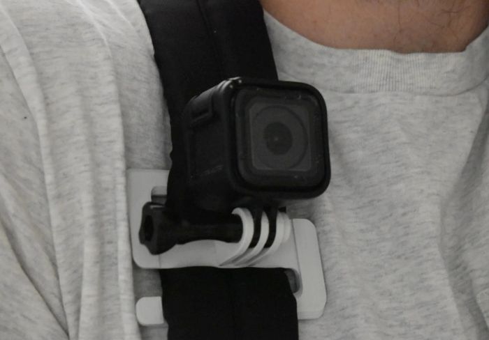 Action camera GoPro backpack strap mount