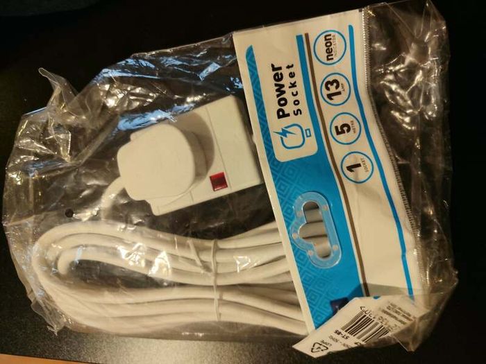 5m Extension Lead - 13 Amp with Neon Indicator