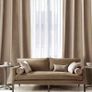 Beige Velvet Curtains for Bedroom 2 Panel Set 90 Inch Drop Curtains, Soft Elegent Home Decor Velvet Curtain Living Room, Sun Blocking Room Darkening Thermal Eyelet Curtain 46x90 Inch Image 5