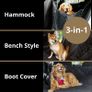 Dog Hammock for Car Back Seat  3-in-1  Car Seat Cover for Dogs with Seat Belt Tether Scratch Proof and Waterproof Car Seat Cover for Dogs Image 3