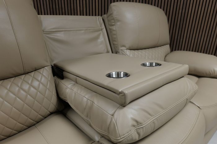 Rita 3+2 True Beige Leather Recliner Sofa Set