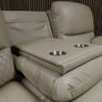 Rita 3+2 True Beige Leather Recliner Sofa Set Image 7