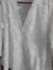 ladies white detailed blouse