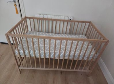 Ikea Sniglar Baby Cot With Baby Elegance Mattress