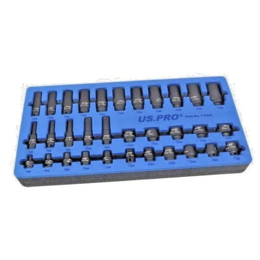 32 Piece 3/8 Drive Deep & Shallow Impact Socket Set