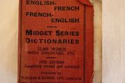 Vintage Midget series English / French dictionary 1933 edition  World war 2 pocket vest solider resource translator dictionary