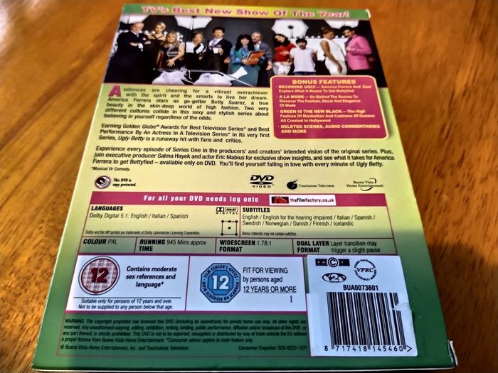 Brand New Ugly Betty Dvd Boxset S.1