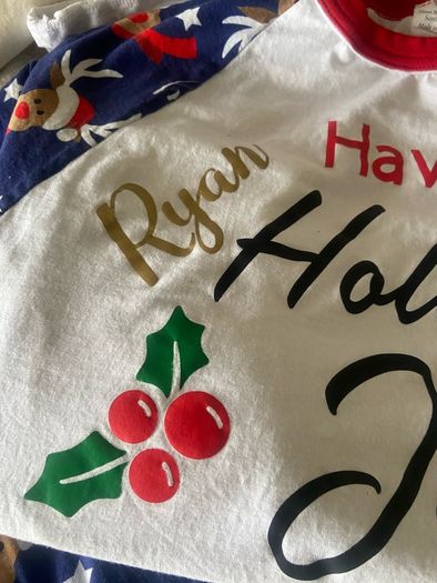 Christmas pyjamas name Ryan