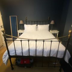 Black double bed frame