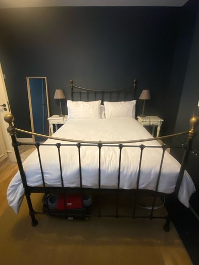 Black double bed frame