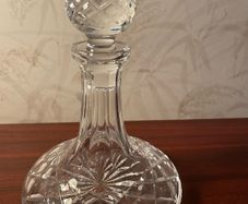 Vintage Cut Crystal Whisky  Spirit Decanter with Stopper