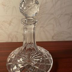 Vintage Cut Crystal Whisky  Spirit Decanter with Stopper