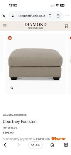 Diamond Furniture - Footstool / Poof