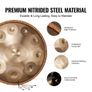 Handpan Drum 55.9 cm 10 Notes D Minor Hand Drum Instrument with Mallet Image 5
