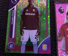 Amadou Onana Green Rainbow Parallel 92/99 Topps Premier League 2026