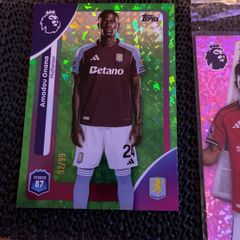 Amadou Onana Green Rainbow Parallel 92/99 Topps Premier League 2026