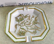 A Charming Vintage Limoges Hand-Made, Hand-Painted Porcelain Cigar/Cigarette/Pipe Ashtray