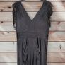 Bariano Black Embellished Evening Gown UK 12 Image 3