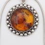 925 vintage Silver necklace baltic amber Image 3