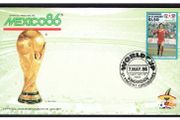 1986 St Vincent First Day Cover for Mexico Football (FIFA) World Cup 86 Featuring South Korea Player First Day Cover (FDC). Cover Code 01-0294