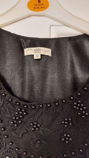 Mini black lace dress