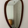 Vintage Retro Mid Century Asymmetrical Teak Mirror Image 4