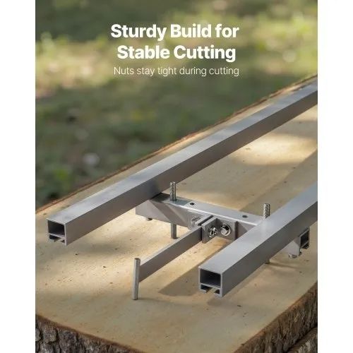 Rail Mill Guide System, 4.57 m 6 Crossbar Chainsaw Mill Kits, Aluminum Saw Milling Rails System Works with Chainsaw, 4 Wedges, Adjustable Rail Milling Guide Kit for Builders Woodworkers