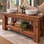 Handmade Rustic Bathroom Double Vanity - 1500mm Image 2