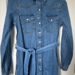 Woman Denim midi dress