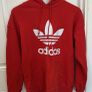 Womens UK 12 Adidas FM3298 Red Hoodie Image 2