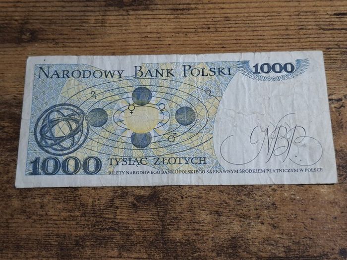 Poland, 1000 Zloty 1982 banknote, circulated - free standard postage