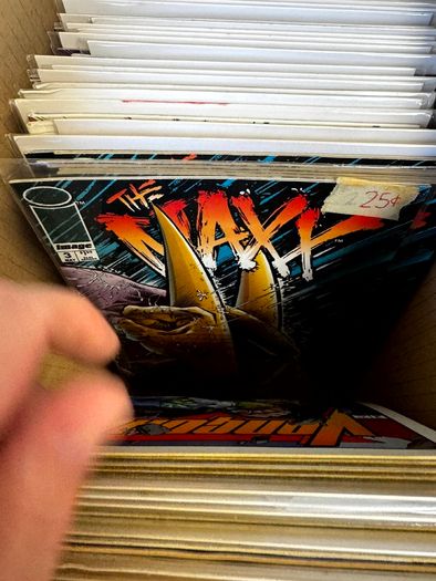 Image Long Comic Box w 275 comics for Sale