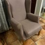 2 Wingback Armchairs and Foot stool Image 3