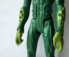 Kids green action hero figure