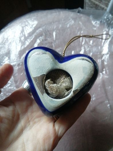 vintage heart shaped pomander