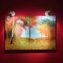 Painting Lake Sea Woods Forest scene Li Fang Image 3