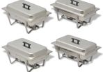 4 Piece Chafing Dish Set Stainless Steel